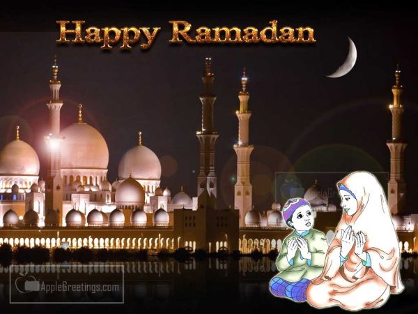An Islamic Greeting Card For Holy Month Of Ramadan Mubarak , Ramadan Mubarak Best Wishes Greetings