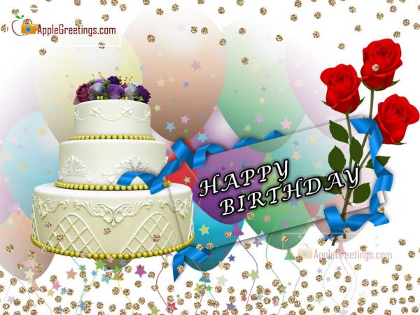 Best Greetings Of Happy Birthday Wishes With Birthday Cake Images (Image No : J-433-1)