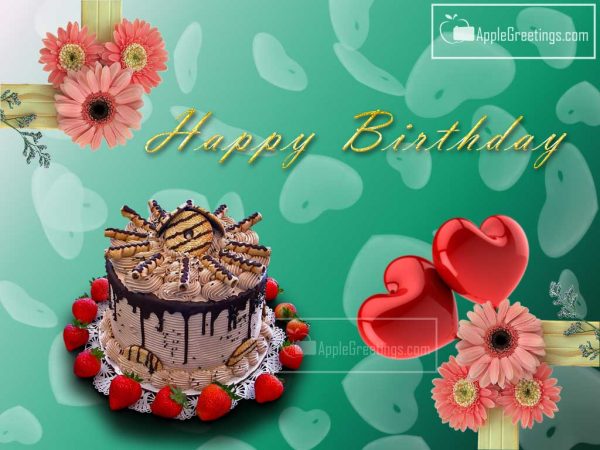 Beautiful Birthday Wishes Happy Greetings With Chocolate Cake Photos (Image No J-443-1)