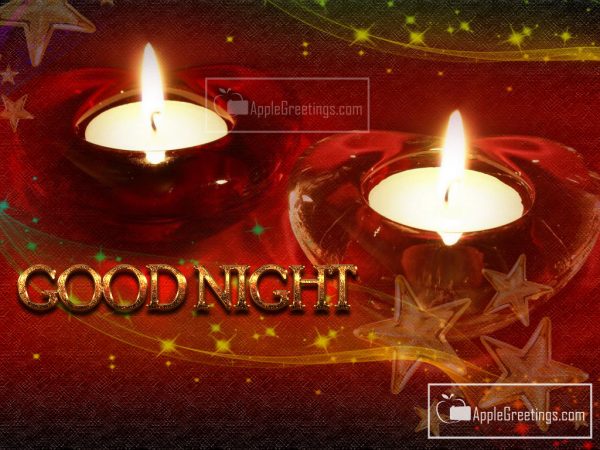 Colorful Good Night Candle Images With Good Night Wishes (Image No : J-463-1)