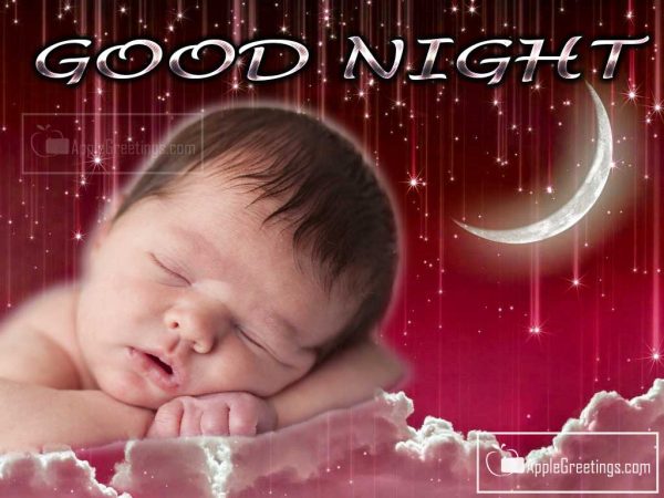 Wonderful Greetings With Baby Sleep Good Night Wishes Images For Whatsapp Best Share (Image No : J-477-1)