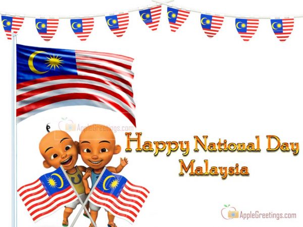 Happy Malaysia National Day Greetings To Wish All Malaysians On 31st August [y] (Image No : M-452)