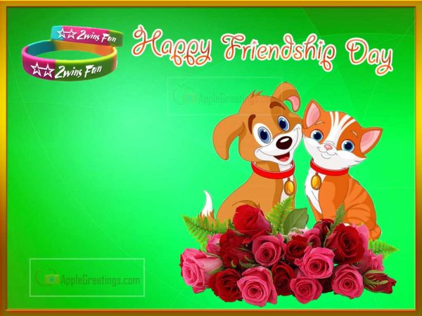 Friendship Day Dog And Cat, Happy Friendship Day Dog N Cat