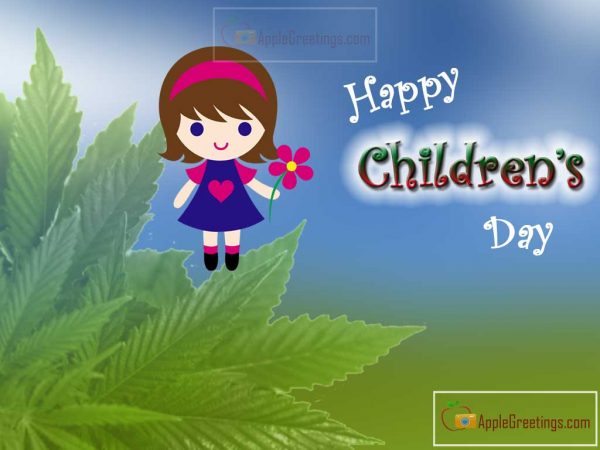 Wishing Happy Children’s Day With Greetings Images On [y] (Image No : J-510-1)