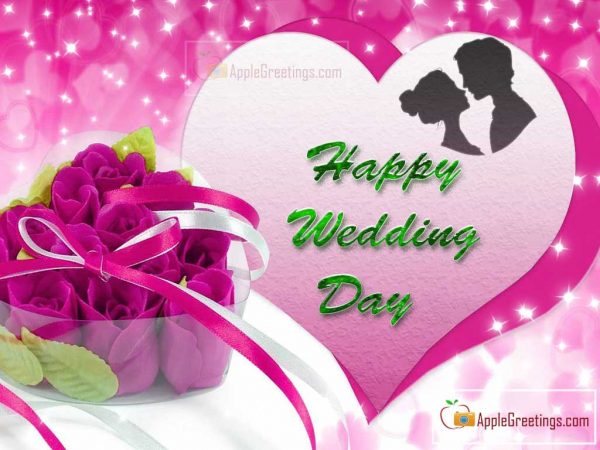 Beautiful Pink Background Wedding Anniversary Wishes Images Pictures For Whatsapp Share (Image No : J-659-2)  