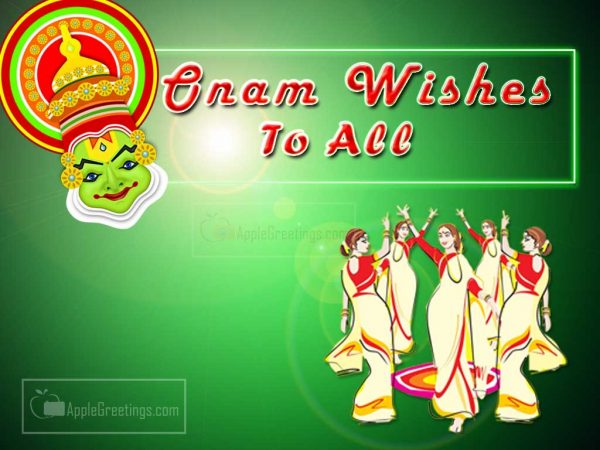 Greetings Of Onam Festival Wishes With Kerala Girls Dancing Clipart Images To Share Happy Onam Wishes