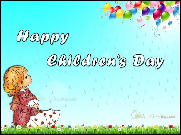 Lovely Children’s Day Happy Wishing Greetings Images For Wish Everyone (Image No : T-613)