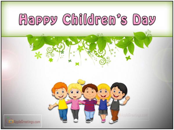 Happy Greetings With Happy Children’s Day Words For Children’s Day [y] (Image No : T-617)