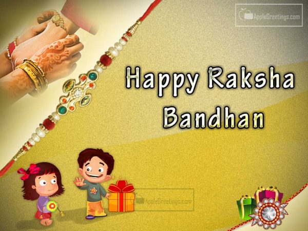 Beautiful Raksha Bandhan Wishing Cards Images For Whatsapp Best Sharing (Image No : T-716)
