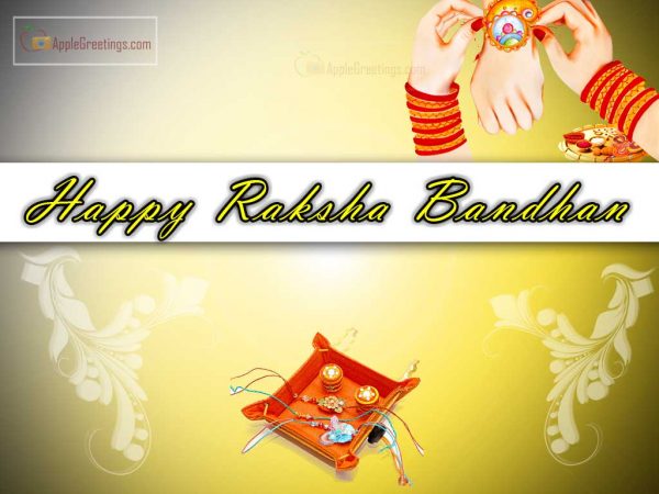Images Of Raksha Bandhan Greeting Cards For Wishing Your Brother On Raksha Bandhan (Image No : T-717)